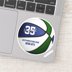 blue green basketball team colours personalised