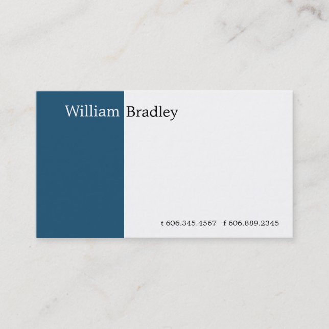 Blue-Green Box Business Card (Front)