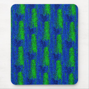 Blue Green Broken Glass Pattern Mouse Mat