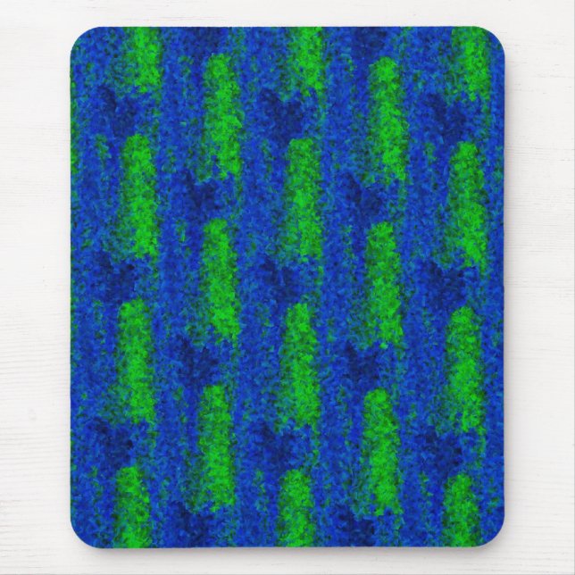 Blue Green Broken Glass Pattern Mouse Mat (Front)