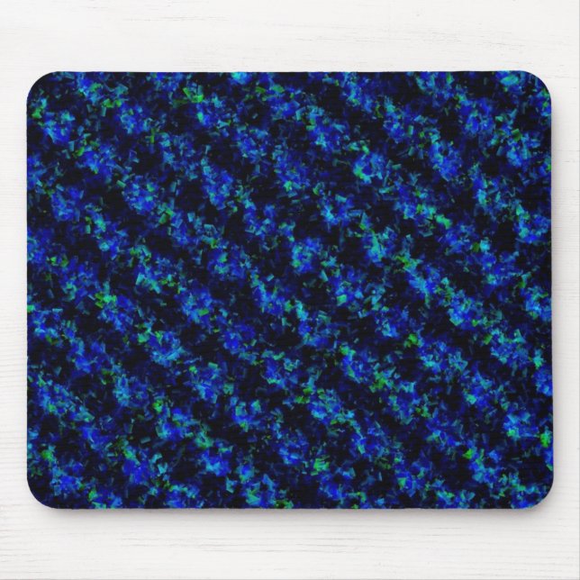 Blue Green Broken Glass Pattern Mouse Mat (Front)