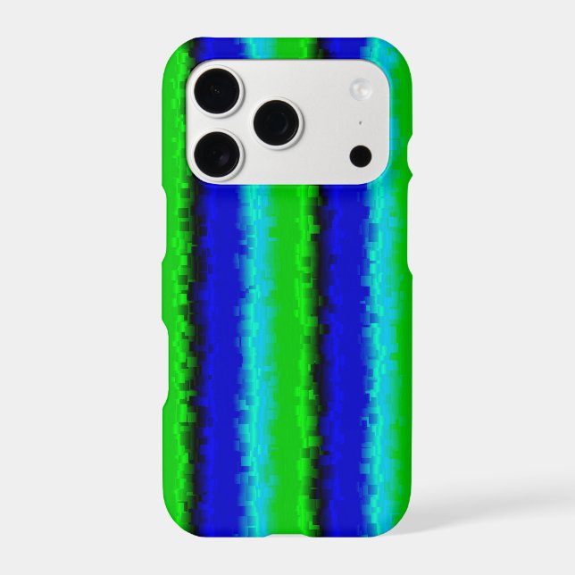 Blue Green Broken Glass Stripes (Back)