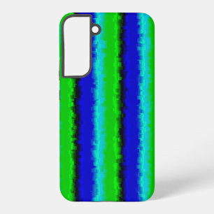 Blue Green Broken Glass Stripes Samsung Galaxy Case