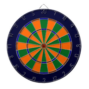 Blue, Green, Brown and Orange Metal Cage Dartboard