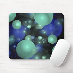 Blue & Green Bubbles Mouse Mat