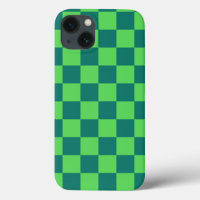 Blue Green Chequered Gingham Pattern