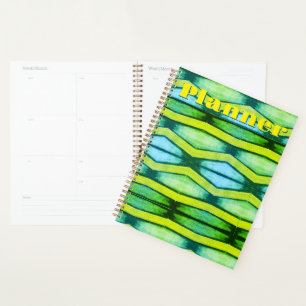 Blue green Chevron  Planner