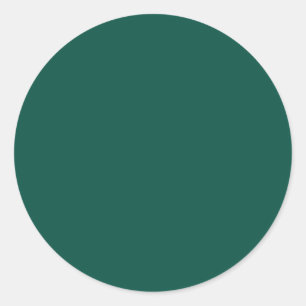 Blue-green (colour wheel) Deep Sea Green Classic Round Sticker