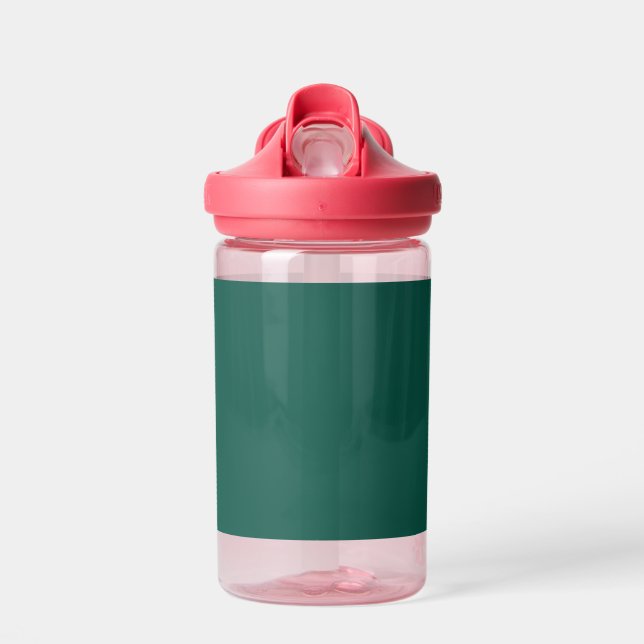 Blue-green (colour wheel) Deep Sea Green  Water Bottle (Front)