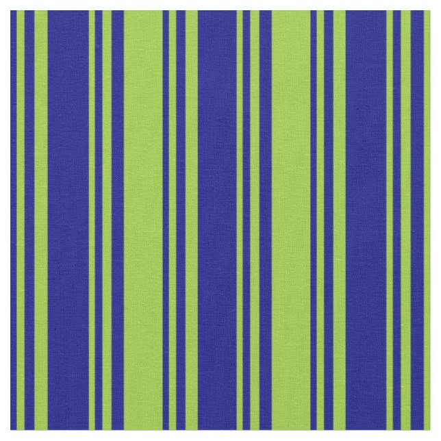Blue & Green Coloured Lines/Stripes Pattern Fabric (Close Up)