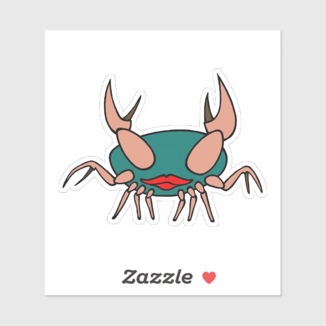 Blue-green crab with lips (Sheet)