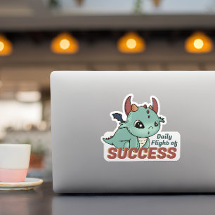 Blue Green Daily Flight of Success Baby Dragon