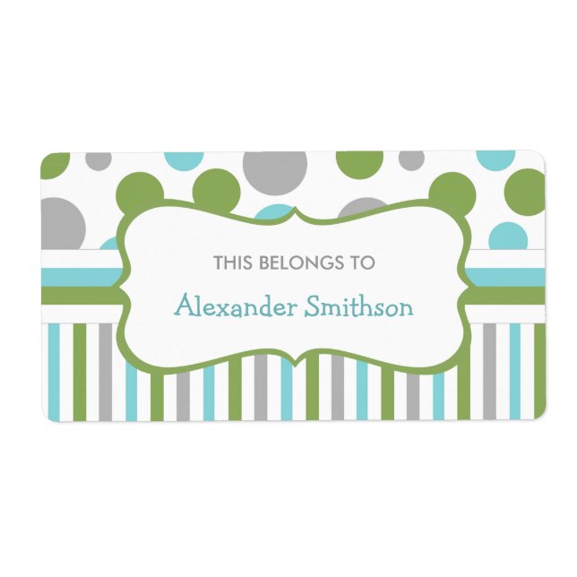 Blue Green daycare property school supplies 3471 (Front)