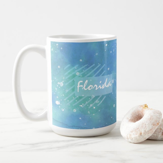 Blue Green Design Custom Florida Mug (With Donut)