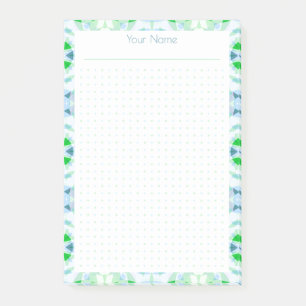 Blue Green Dot Grid Layout College Plan Planner Post-it Notes
