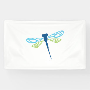 Blue & Green Dragonfly Banner