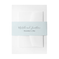 Blue Green Eucalyptus Wedding  Invitation Belly Ba