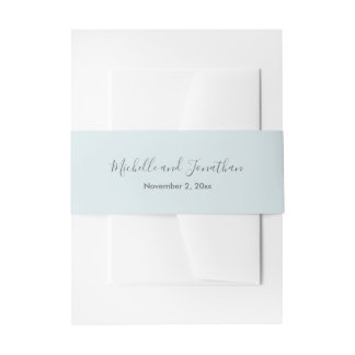 Blue Green Eucalyptus Wedding Invitation Belly Ba Band