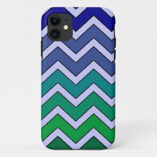 Blue green fade chevron style iphone 5 case