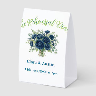 blue green floral the rehearsal dinner editable na