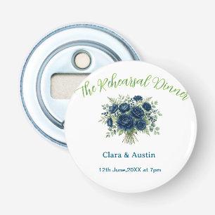 blue green floral the rehearsal dinner editable na bottle opener