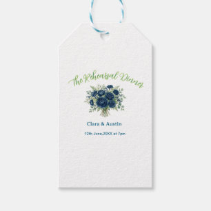 blue green floral the rehearsal dinner editable na gift tags