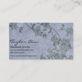Blue & Green Flower Business Card