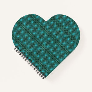 Blue Green Galaxy Heart Notebook