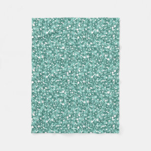 Blue- Green Glitter Fleece Blanket