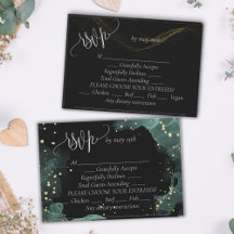 Blue, green, gold elegant wedding