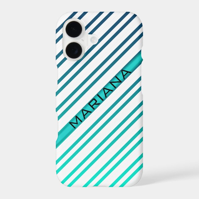 Blue Green Gradient Background White Stripes (Back)