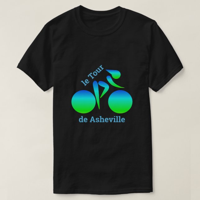 Blue Green Gradient  Bicycle T-Shirt (Design Front)