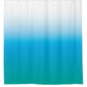 Blue green gradient sea colours minimalistic  shower curtain