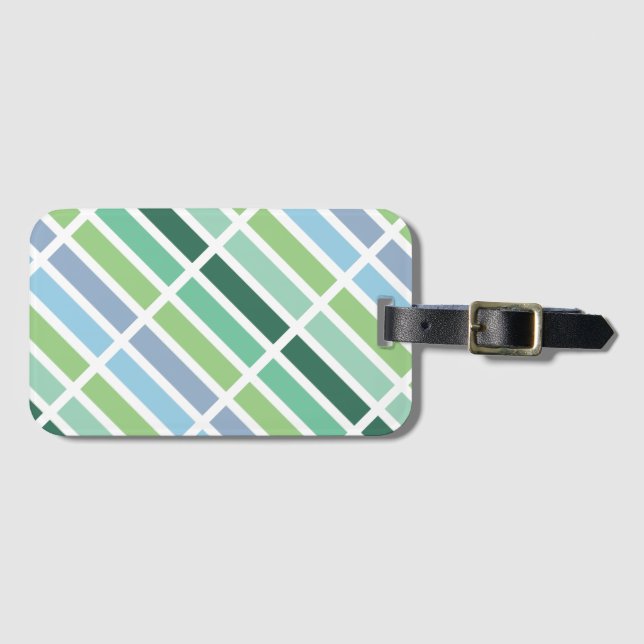 Blue Green Hues Luggage Tag (Front Horizontal)