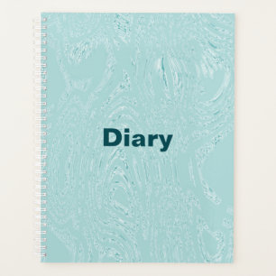 Blue Green Ice Diary Spiral Notebook Planner