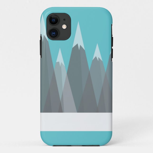 Blue/Green iPhone 5 Case Mountains (Back)