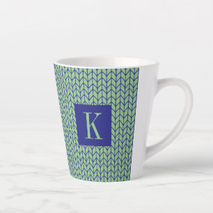 BLUE GREEN KNIT Latte Mug
