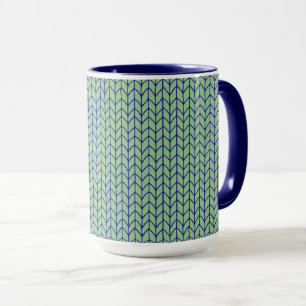 BLUE GREEN KNIT Navy Combo Mug