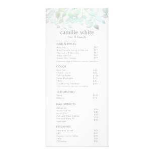 Blue Green Leaves Salon Price List Service Menu