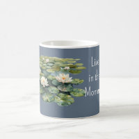 Blue Green Lily Pad Lotus Flowers