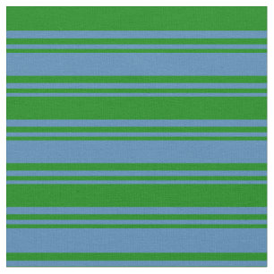 Blue & Green Lines Pattern Fabric