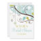 Blue & Green Lovebirds Bridal Shower Invitations
