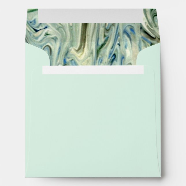 Blue Green Marble Envelopes (Back (Bottom))