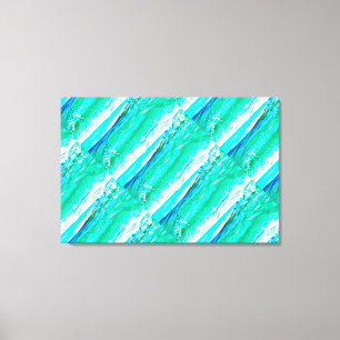 blue-green Maui waves pattern Canvas Print