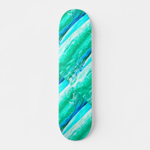 blue/green Maui waves Thunder_Cove Skateboard
