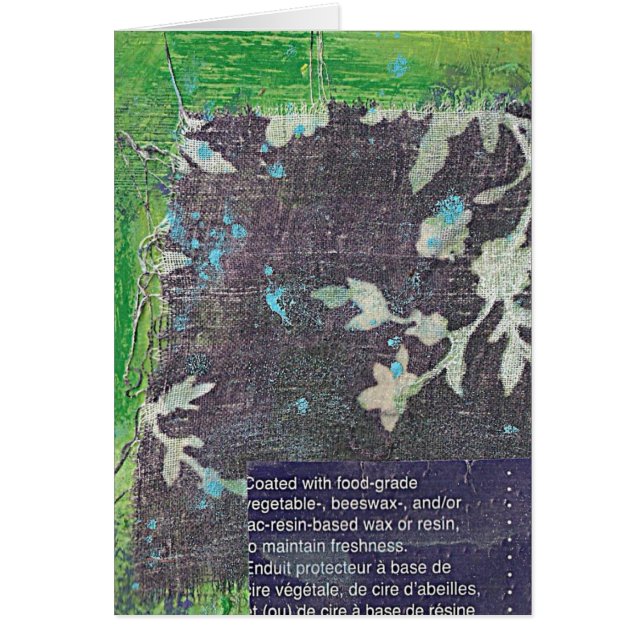 Blue Green Mixed Media Collage (Front)