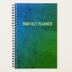 Blue Green Monthly Planner