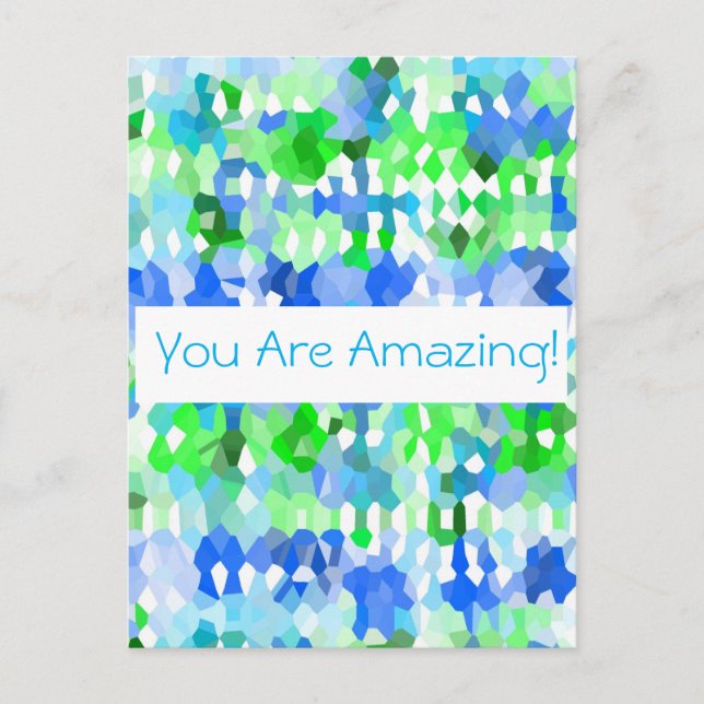 Blue Green Mosaics Postcard (Front)