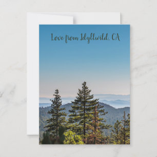 Blue & Green Nature Mountainscape Forest Postcard
