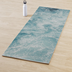 Blue Green Ocean Summer Beach Waves Yoga Mat
